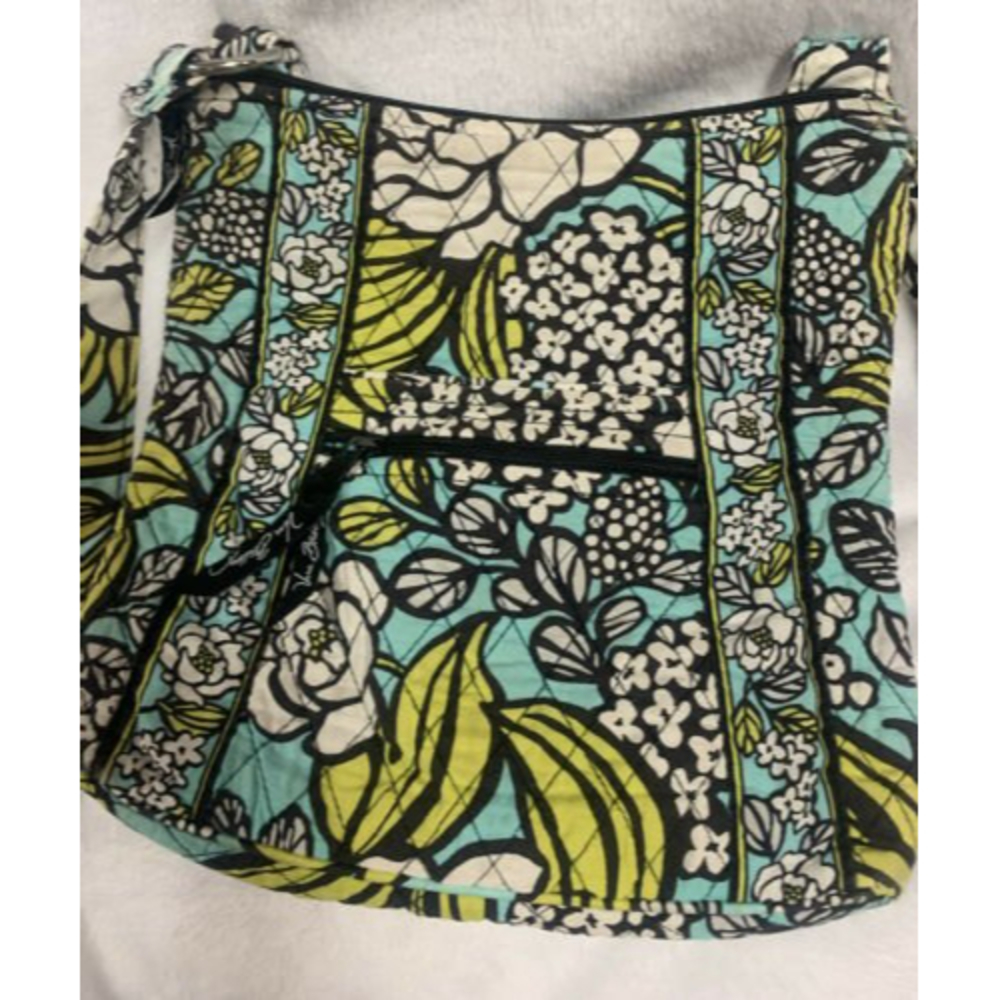 Vera Bradley Island Blooms Crossbody Hipster Purse VGUC Spring Summer
